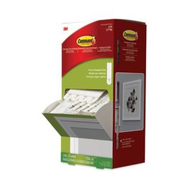 Picture Hanging Strips, Cabinet Pack, Removable, Holds Up to 6 lbs per Pair, 0.75 x 2.75, White, 4/Set, 50 Sets/Carton