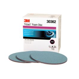 3M™ Trizact™ Hookit™ Foam Disc 30362, P5000, 3 in, 15 Discs/Carton, 4 Cartons/Case