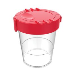 Antimicrobial No Spill Paint Cup, 3.46 w x 3.93 h, Red