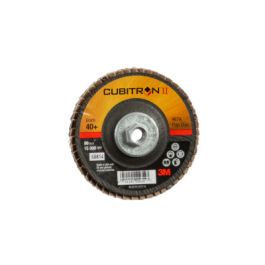 3M™ Cubitron™ II Flap Disc 967A, 40+, T29 Quick Change, 4 in x 3/8"-24, 10 ea/Case