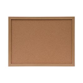 Cork Board with Oak Style Frame, 24 x 18, Natural, Oak-Finished Frame