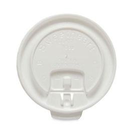 Lift Back and Lock Tab Cup Lids for Foam Cups, Fits 10 oz Trophy Cups, White, 2,000/Carton