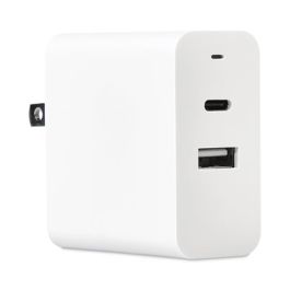 30 W Type-C and USB Wall Charger, White