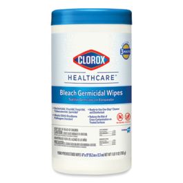 Bleach Germicidal Wipes, 6 x 5, Unscented, 150/Canister, 6 Canisters/Carton