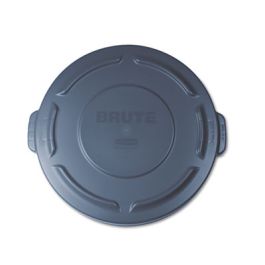 Flat Top Lid for 20 gal Round BRUTE Containers, 19.88" Diameter, Gray