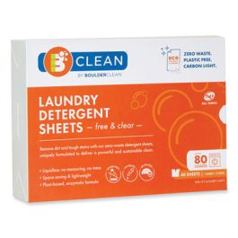 Laundry Detergent Sheets, Free and Clear, 40/Pack