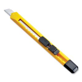 Quick Point Utility Knife, 9 mm Blade, Yellow/Black