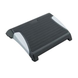 Restease Adjustable Footrest, 15.5w x 13.75d x 3.25 to 5h, Black/Silver