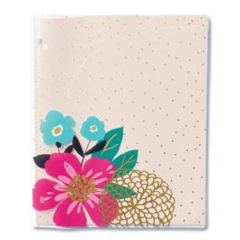 Panache Glossy 3-Hole Punched 6-Pocket Folder, 11 x 8.5, Assorted