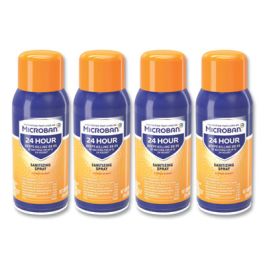 24-Hour Disinfecting Sanitizing Spray, Travel Size, Citrus Scent, 2.8 oz Aerosol Spray, 4/Pack