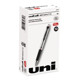 207 Impact Gel Pen, Retractable, Bold 1 mm, Red Ink, Black/Red Barrel