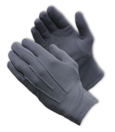 100% Stretch Nylon Dress Glove with Raised Stitching on Back - Open Cuff, Gray, MENS 130-600GM