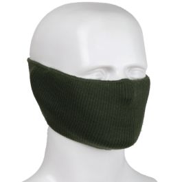100% Polyester 2-Ply 2x1 Ribbed Knit Face Cover, Dark Green, OS 230-FPC-AG-5