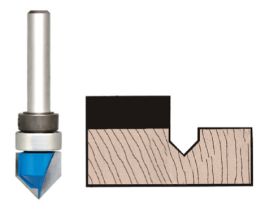 1/2 X 2" V-GROOVE ROUTER BIT