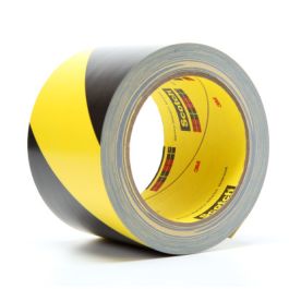 3M™ Safety Stripe Vinyl Tape 5702, Black/Yellow, 3 in x 36 yd, 5.4 mil, 12 Roll/Case
